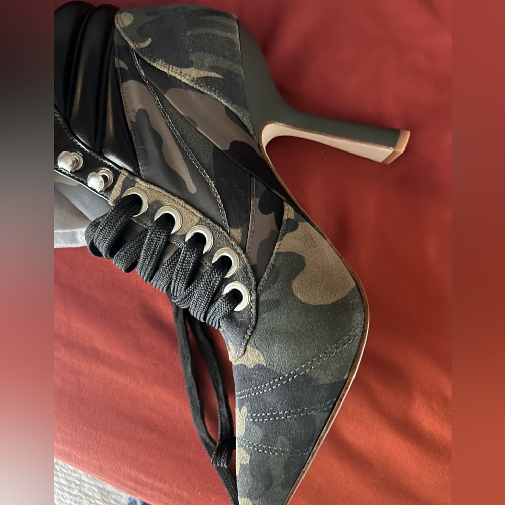 GIANNI BINI BOOTIES 9.5 camouflage, suede - Picture 12 of 12